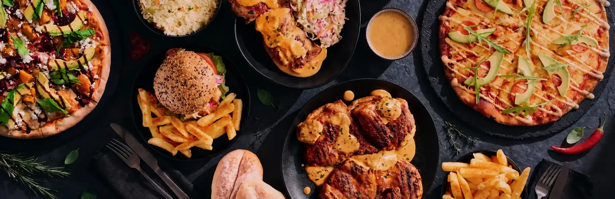 Bird & Co chicken, pizza and sides
