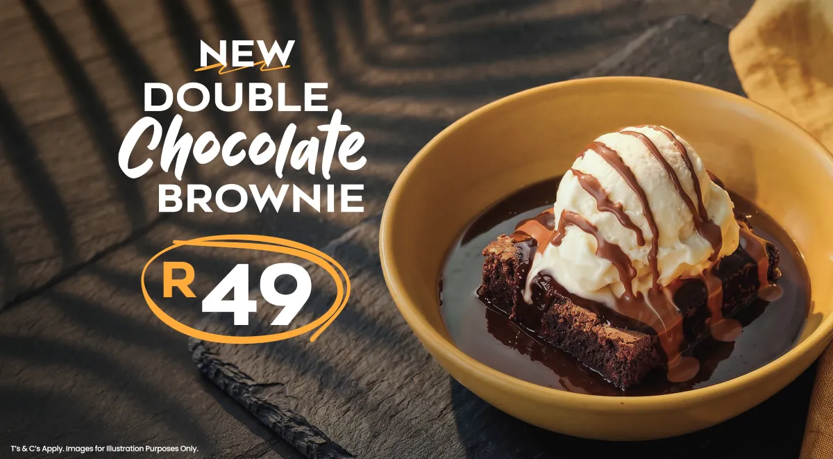 Double chocolate brownie promotion