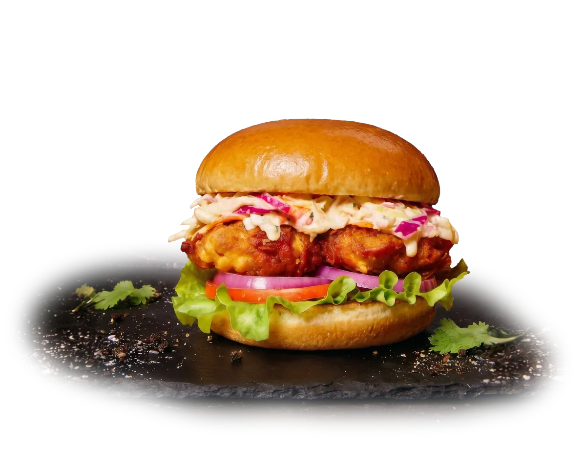 Crispy chicken burger
